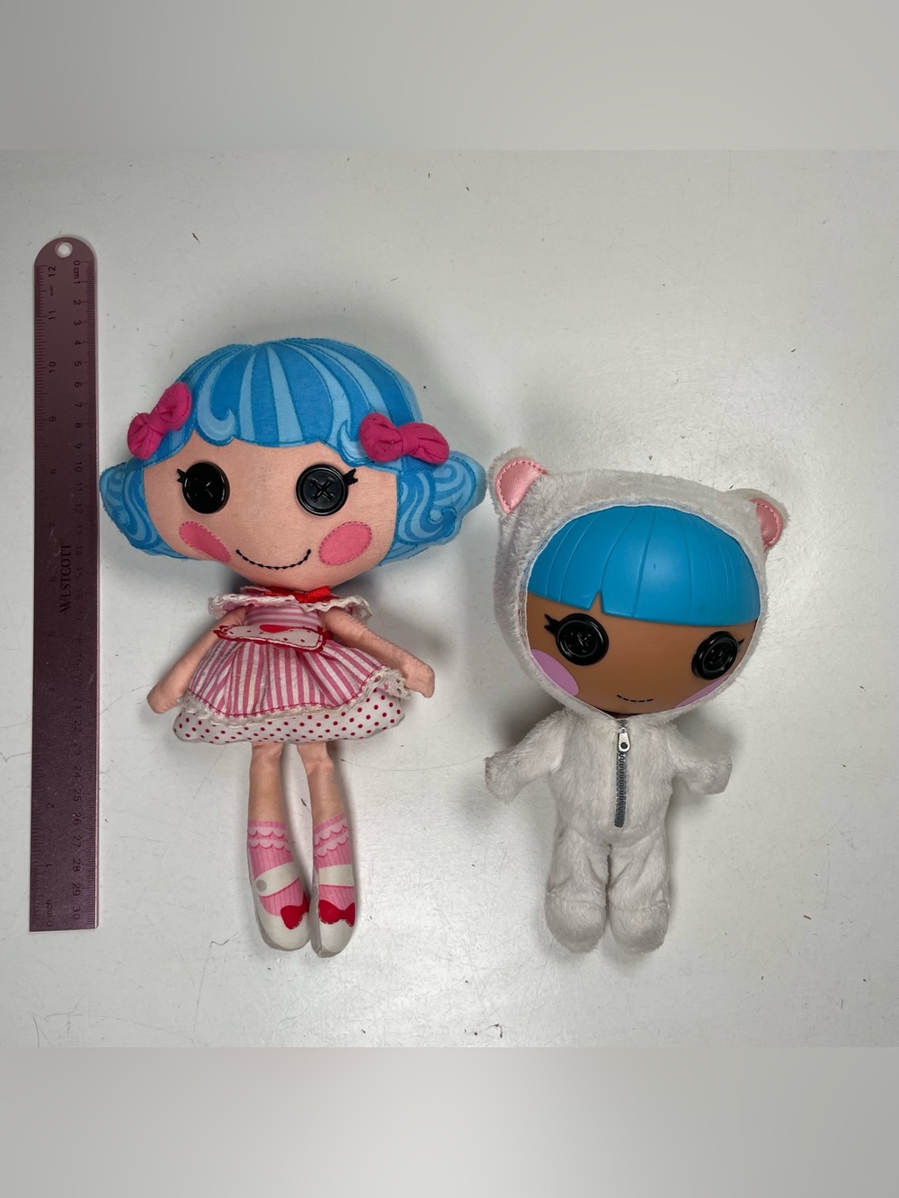 Lalaloopsy Bundle Rosy Bumps N Bruises Plush Rag Doll & Blue Hair Littles Bear